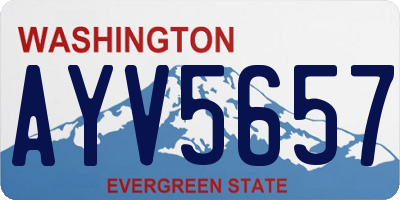 WA license plate AYV5657