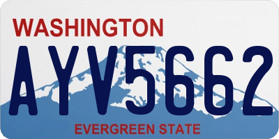 WA license plate AYV5662