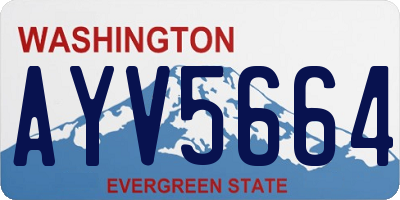 WA license plate AYV5664