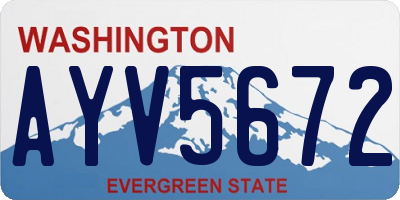 WA license plate AYV5672