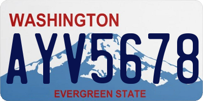 WA license plate AYV5678