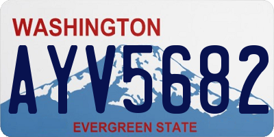 WA license plate AYV5682