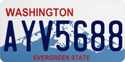 WA license plate AYV5688