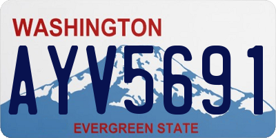 WA license plate AYV5691