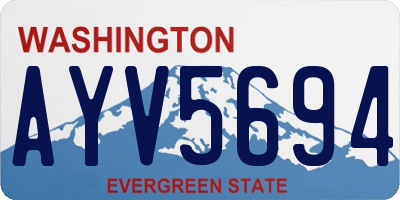 WA license plate AYV5694