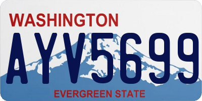 WA license plate AYV5699