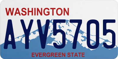 WA license plate AYV5705