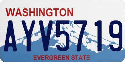 WA license plate AYV5719