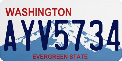 WA license plate AYV5734