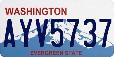 WA license plate AYV5737