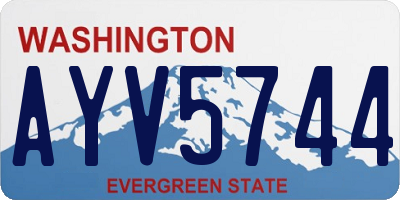 WA license plate AYV5744