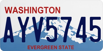 WA license plate AYV5745