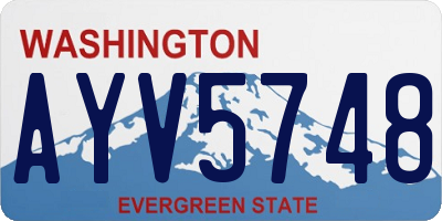 WA license plate AYV5748