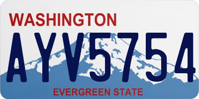 WA license plate AYV5754