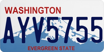WA license plate AYV5755