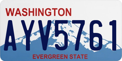 WA license plate AYV5761
