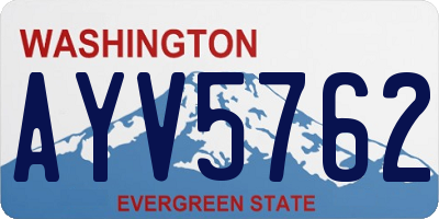 WA license plate AYV5762