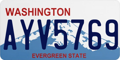 WA license plate AYV5769