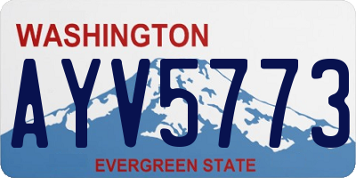 WA license plate AYV5773