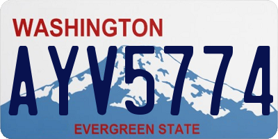 WA license plate AYV5774