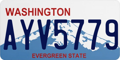 WA license plate AYV5779