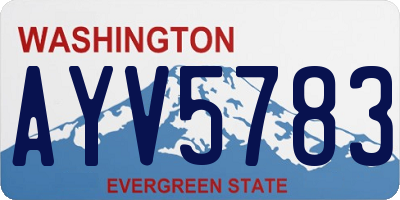 WA license plate AYV5783