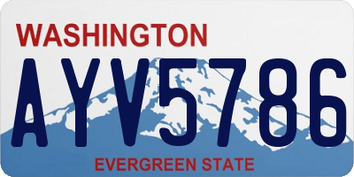 WA license plate AYV5786