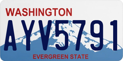 WA license plate AYV5791