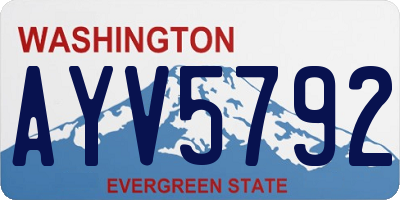 WA license plate AYV5792