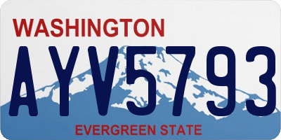 WA license plate AYV5793