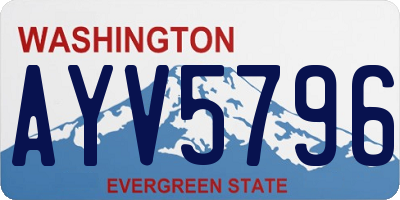 WA license plate AYV5796