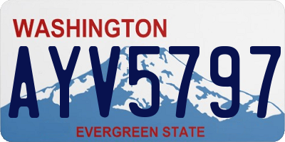 WA license plate AYV5797