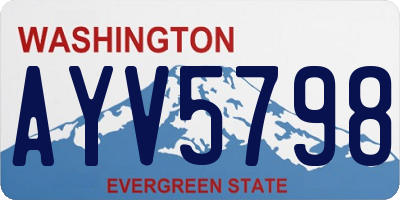 WA license plate AYV5798