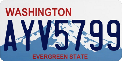 WA license plate AYV5799