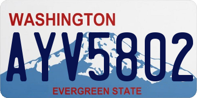 WA license plate AYV5802