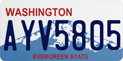 WA license plate AYV5805