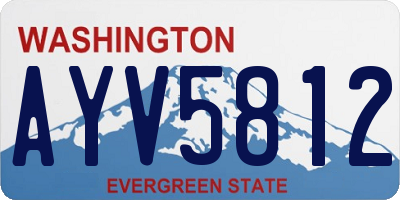 WA license plate AYV5812
