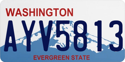 WA license plate AYV5813