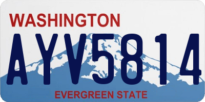 WA license plate AYV5814