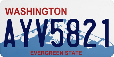 WA license plate AYV5821