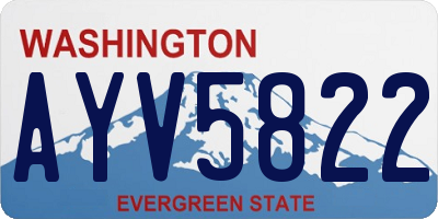 WA license plate AYV5822
