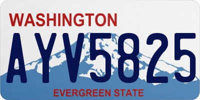 WA license plate AYV5825