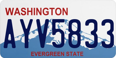 WA license plate AYV5833