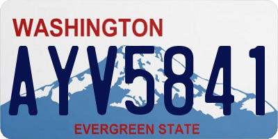 WA license plate AYV5841