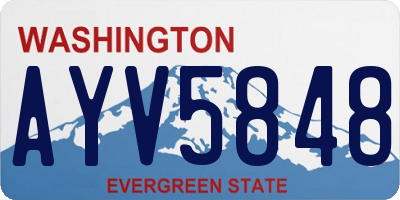 WA license plate AYV5848