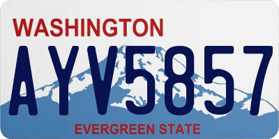 WA license plate AYV5857