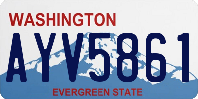 WA license plate AYV5861