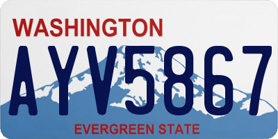 WA license plate AYV5867