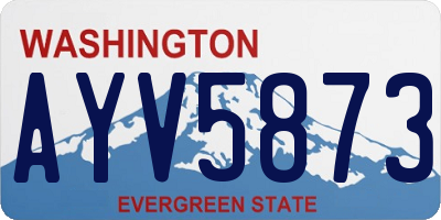 WA license plate AYV5873