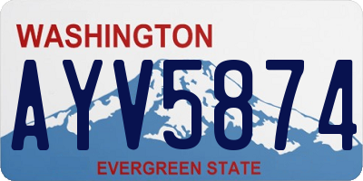 WA license plate AYV5874